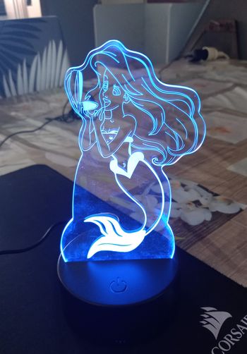 LAMPE VEILLEUSE DECORATIVE ARIEL LA PETITE SIRENE  ! NEUF !