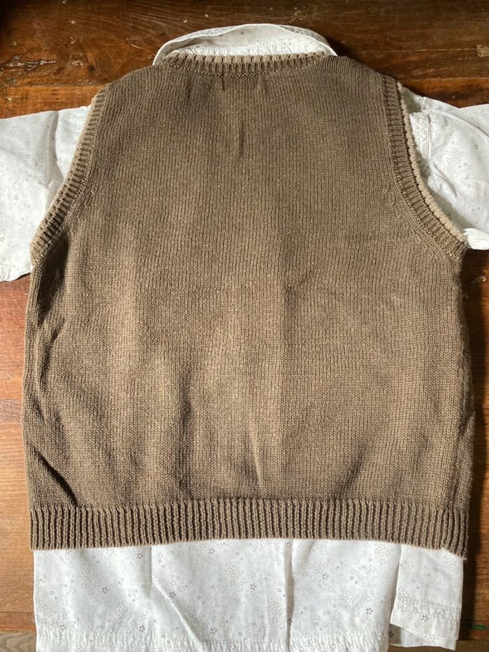 Ensemble cérémonie chemisette et pull sans manche léger 7-8 ans Sergent Major - photo numéro 2