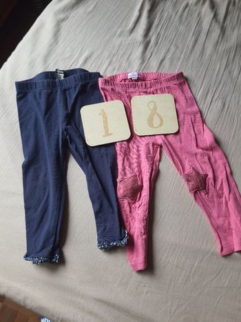 Lot 2 leegings 18mois