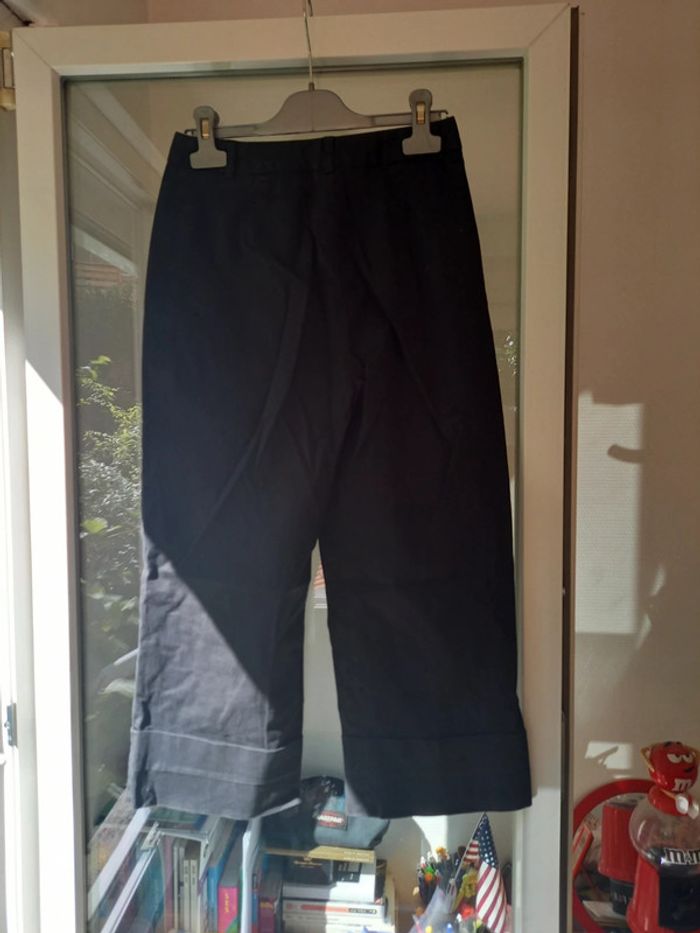 Pantalon jambes large noir vintage alain manoukian - photo numéro 2