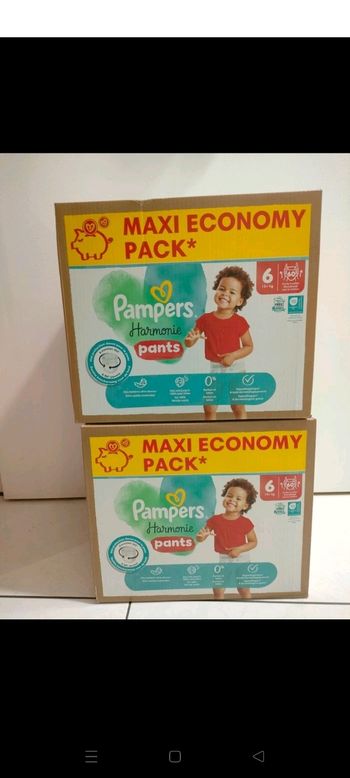 120 couches  Pampers  taille 6 harmonie pants