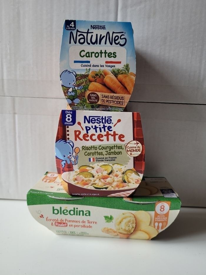 Plats pour bébé, péremption fin 08/25