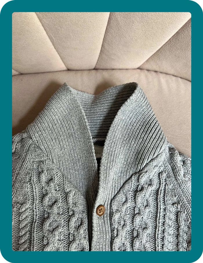 Gilet mixte en maille torsadée style irlandais 6/9 mois - Next Baby - photo numéro 6