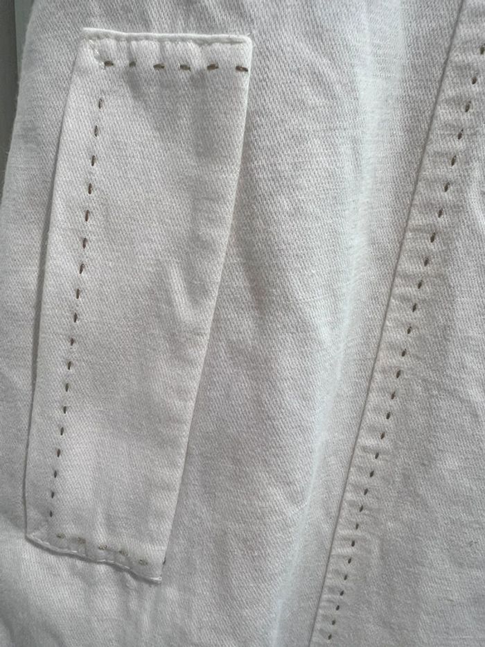 Robe blanc cassé Caroll  taille 38 lin et coton - photo numéro 9