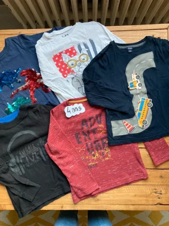 5 tee shirt manches longues