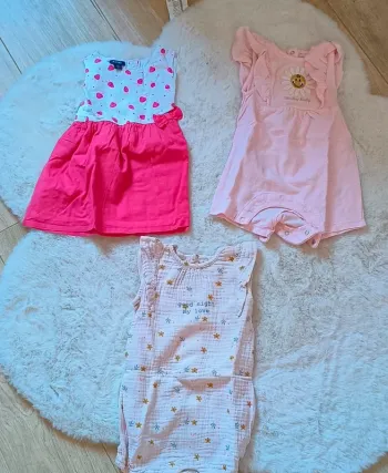Lot robe et combi short 6 mois