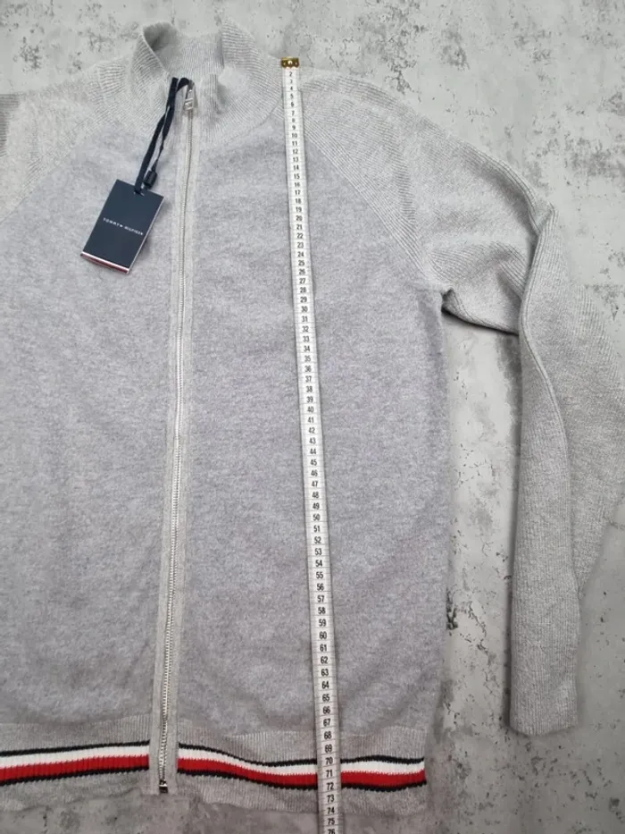 Gilet zippé Tommy Hilfiger gris – Taille M Hommes - photo numéro 10