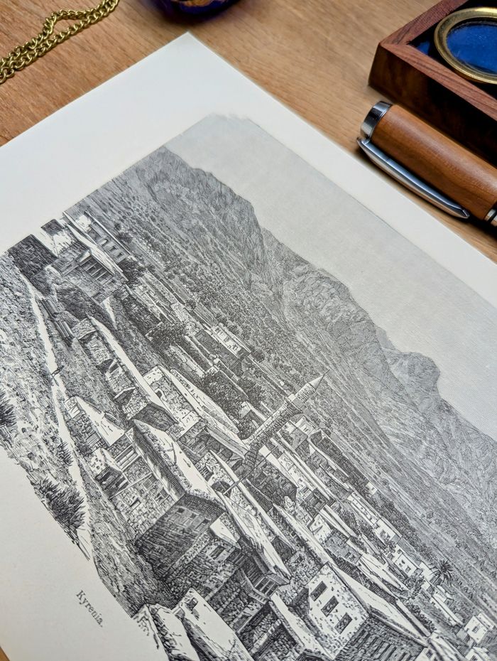 Imprimée en 1894, Kyrenia, Chypre. Original Vintage Authentique - photo numéro 7