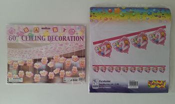 Lot de 2 banderoles anniversaire 2 ans