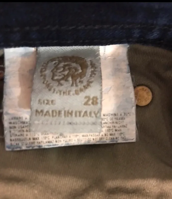 Pantalon jeans Diesel unisexe bleu marine troué taille 28/32 - photo numéro 6