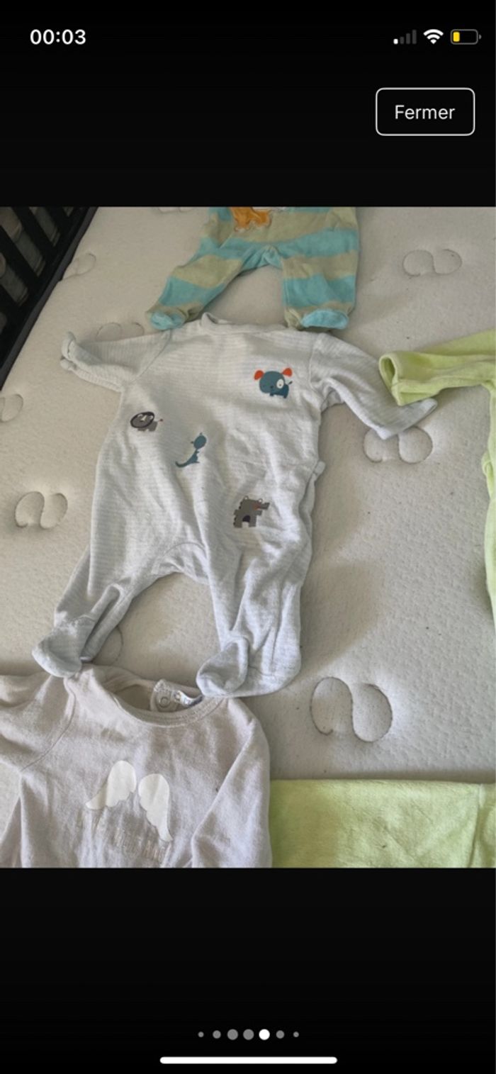 Lot de pyjamas 1 mois - photo numéro 2