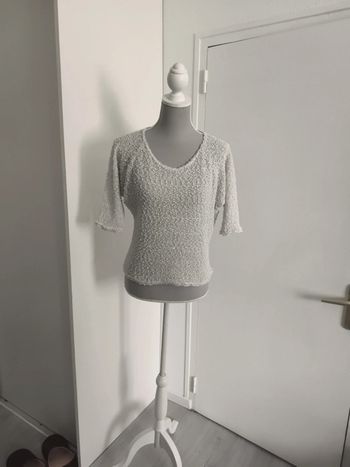 Haut manche 3/4 blanc