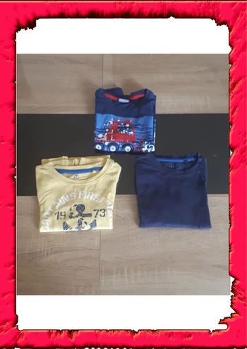 Lot 3 tshirt manche longue 4/6 ans
