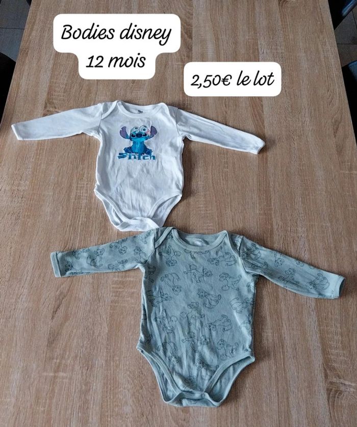 Bodies garçon 12 mois disney