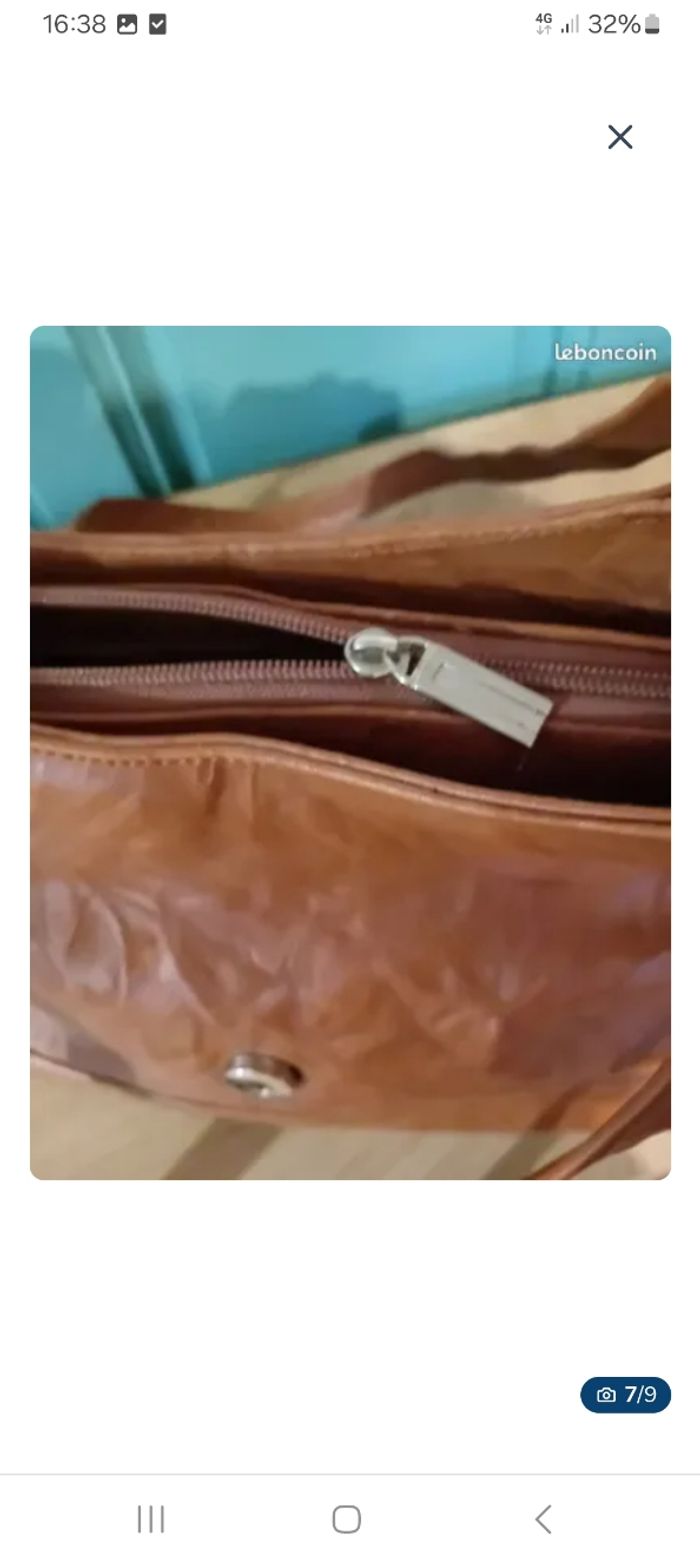Sac en cuir camel - photo numéro 5