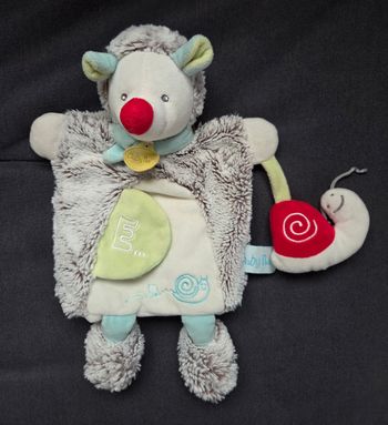 Doudou marionnette douillettes Hérisson / Escargot - Baby Nat