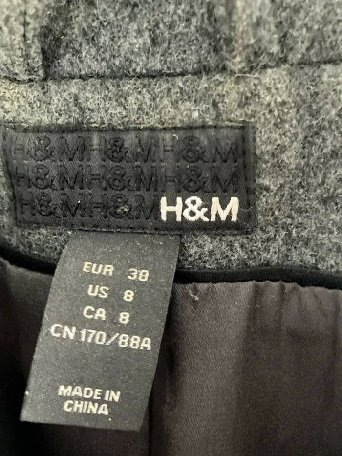 Manteau Gris H & M Taille 38 - photo numéro 5