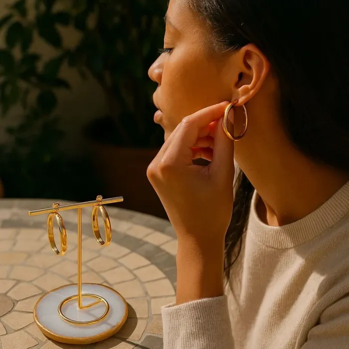 Boucles d'oreilles créoles - photo numéro 2