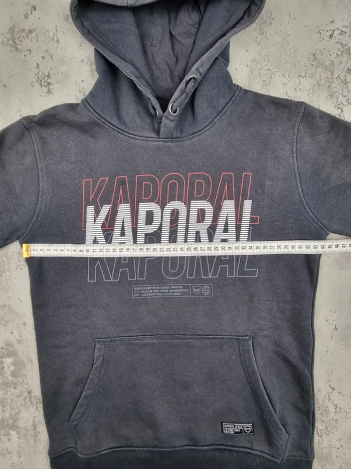 Sweat à capuche Kaporal gris – Taille 14 ans Garçon (mesures en photos) - photo numéro 9
