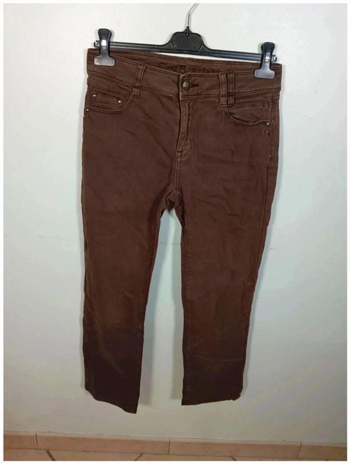 C17 pantalon marron c'est beau la vie 38
