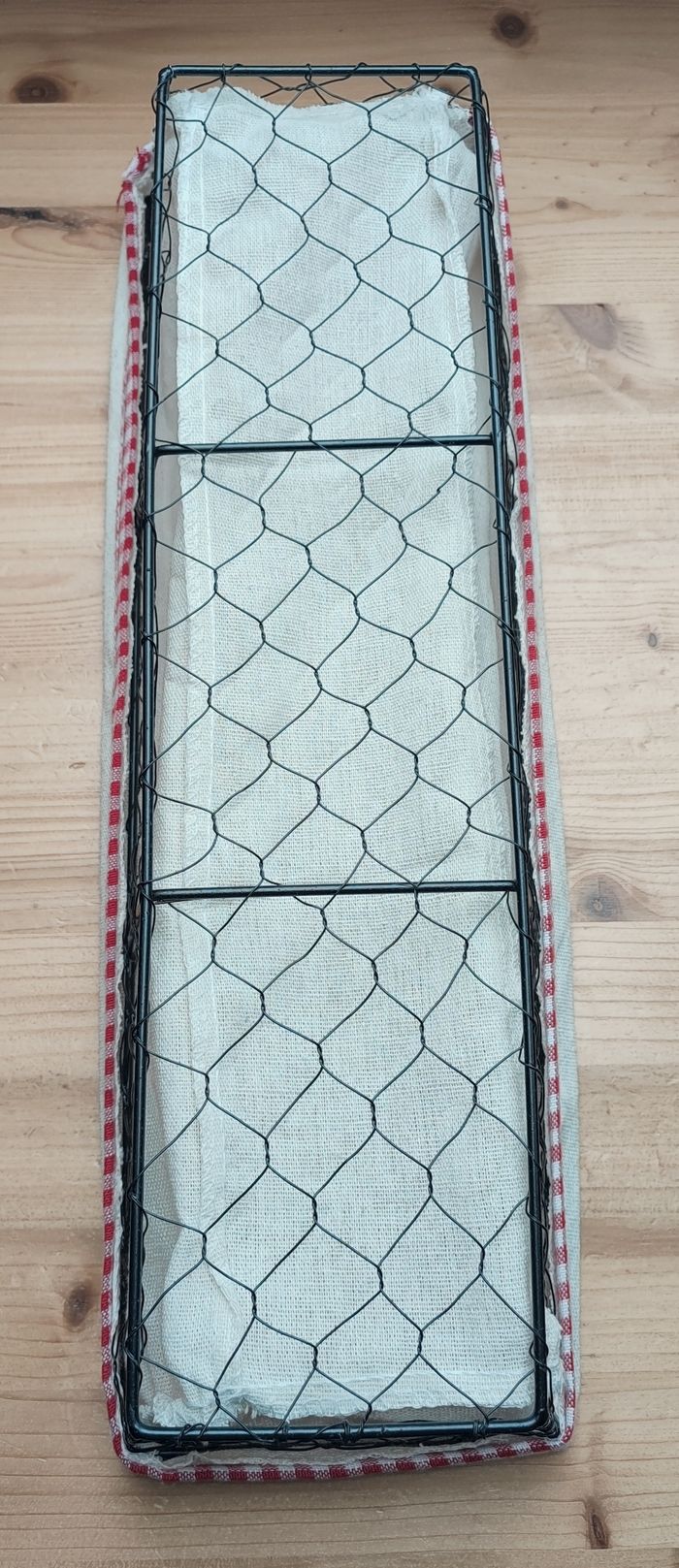 🌿 Corbeille à pain en métal et tissu - 43 x 13 x 8 cm 🌿 - photo numéro 6