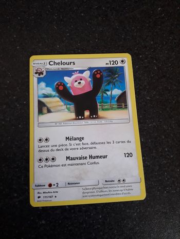 Chelours carte Pokémon neuve