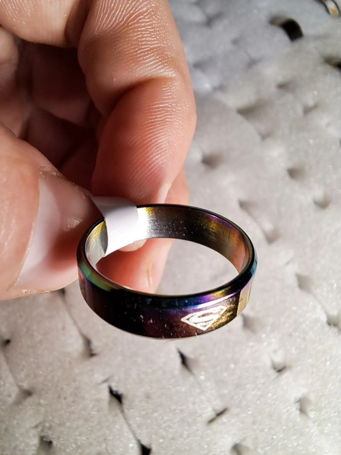 Bague acier inoxydable motifs - photo numéro 3