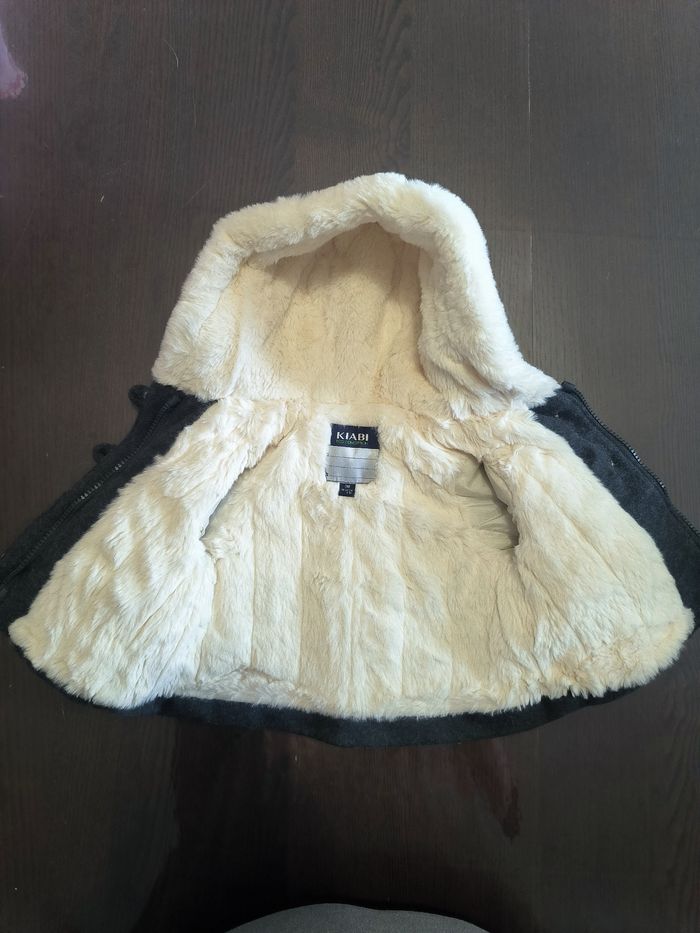 Manteau fourré gris - photo numéro 2