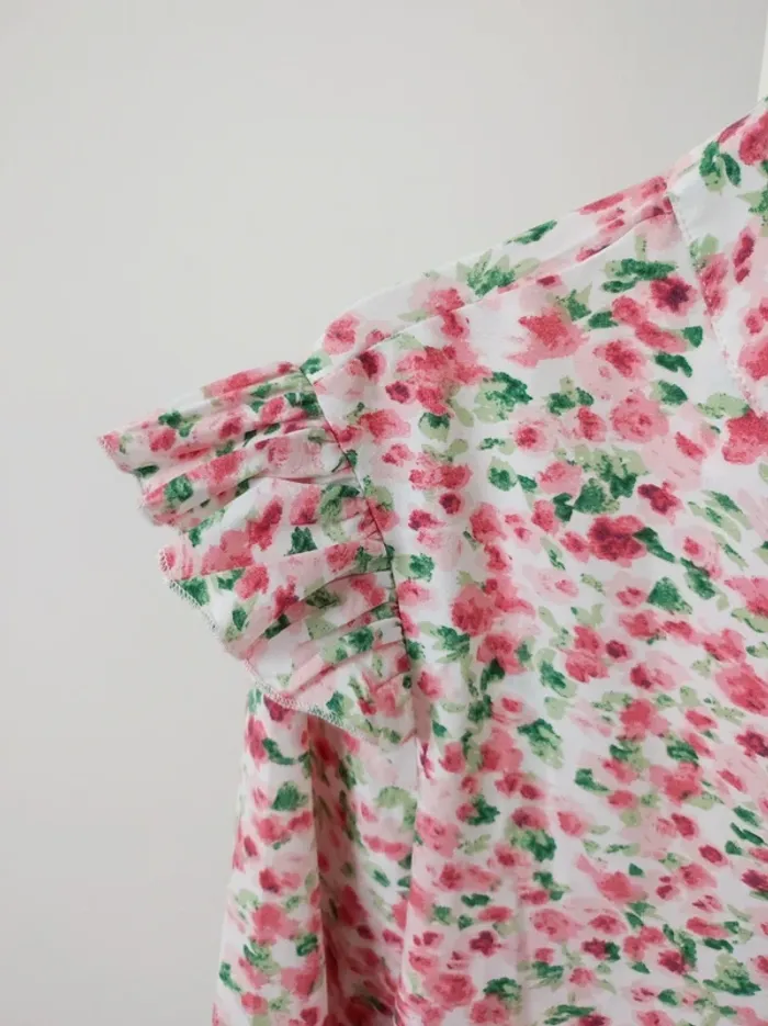 Blouse fleurie taille S - photo numéro 3