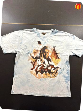 T-shirt Y2K Atlas for Men Dessin Indian Tribe Taille XL