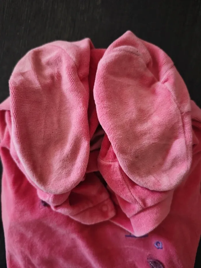 Pyjama rose velour - photo numéro 3