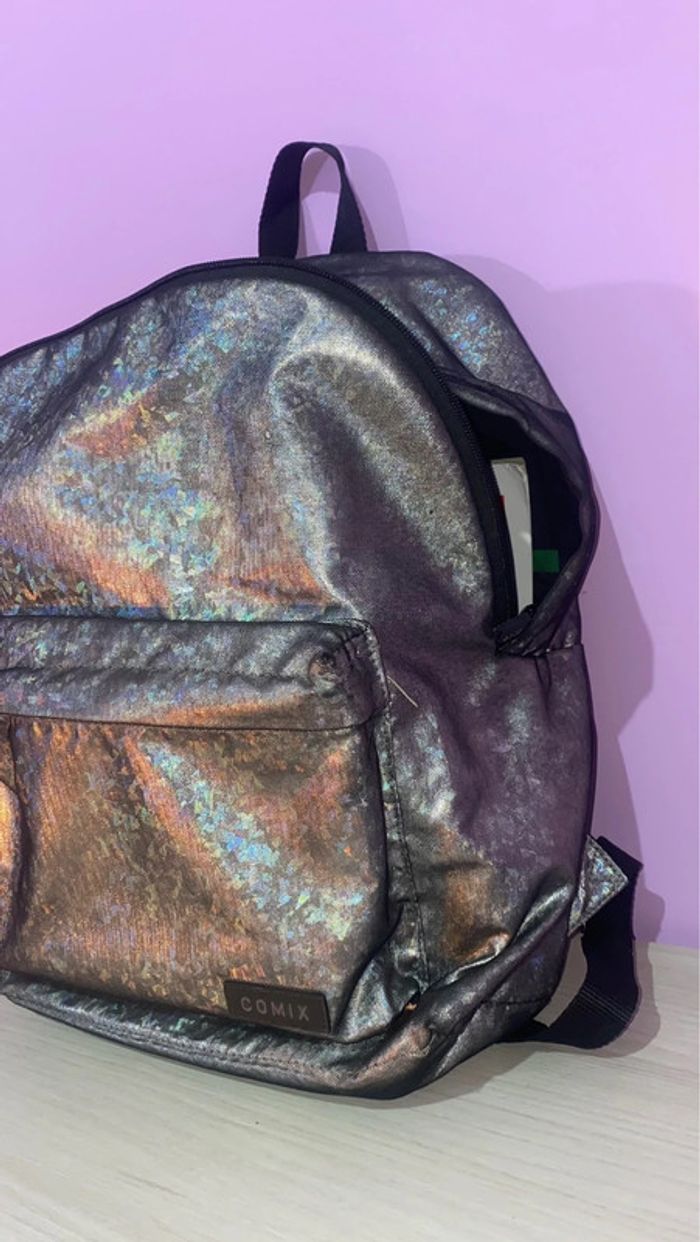 sac à dos de bande dessinée en argent cassé - photo numéro 3