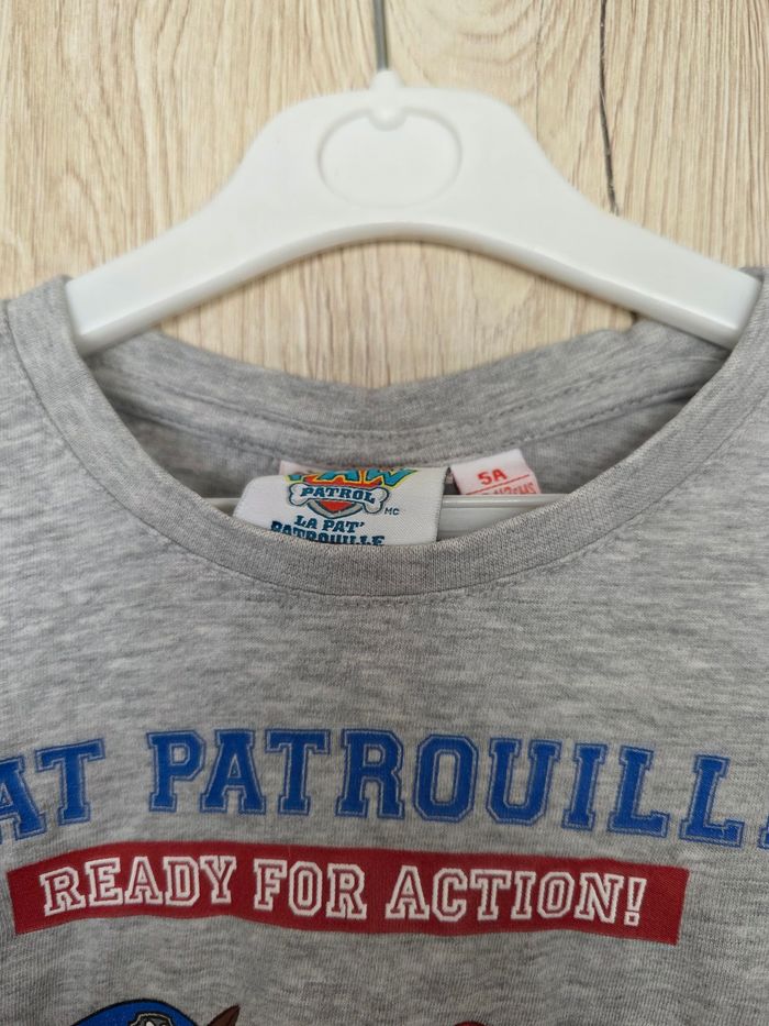 TEE-SHIRT MANCHE LONGUE PAW PATROL GRIS TAILLE 5ANS - photo numéro 3
