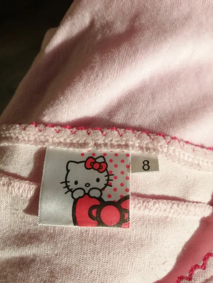 Ensemble de pyjama pull et pantalon rose en velours imprimé hello kitty / hello kitty / (8ans) - photo numéro 5