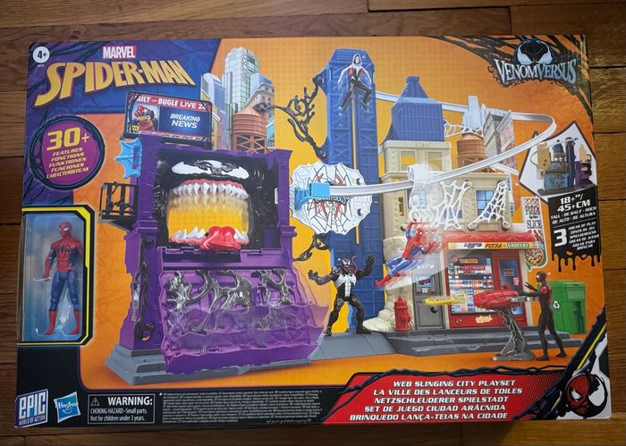 Spiderman versnomversus la ville de lanceurs de toile