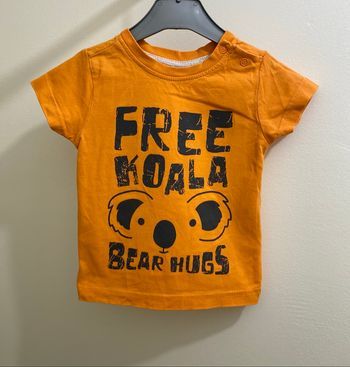 T-shirt manches courtes orange koala bébé garçon 18 mois 80 Zeeman