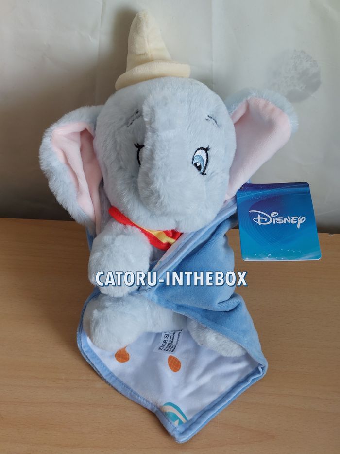 Doudou peluche avec couverture / Comforter bébé Disney Baby Dumbo éléphant