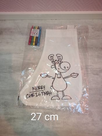 Chaussette botte de Noël à colorier