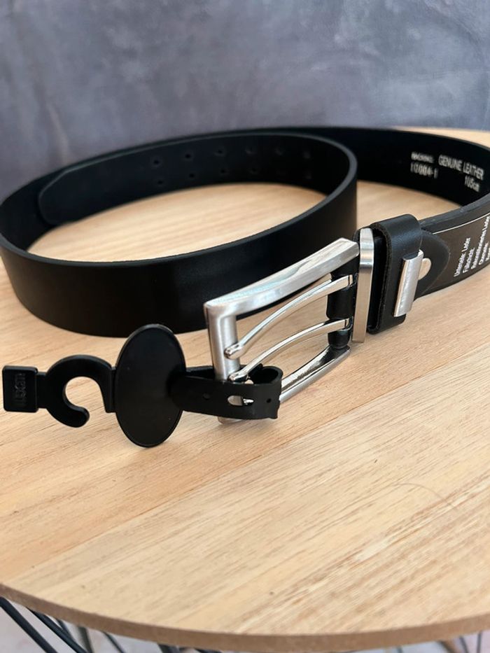 Ceinture véritable cuir neuve avec étiquette 105cm - photo numéro 5
