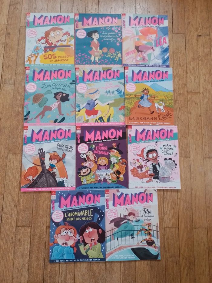 Lot de 11 magazines Manon