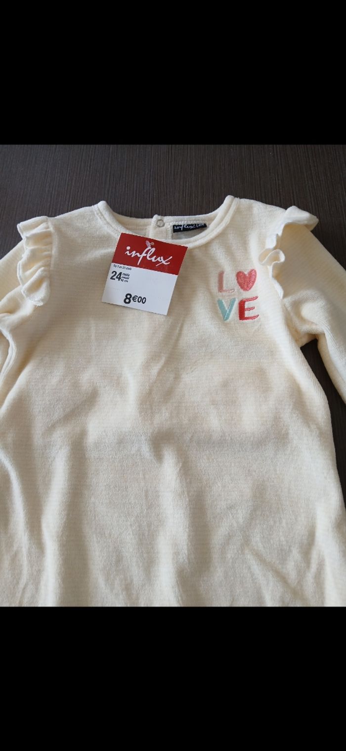 Pyjamas en velours fille 24 mois - photo numéro 2