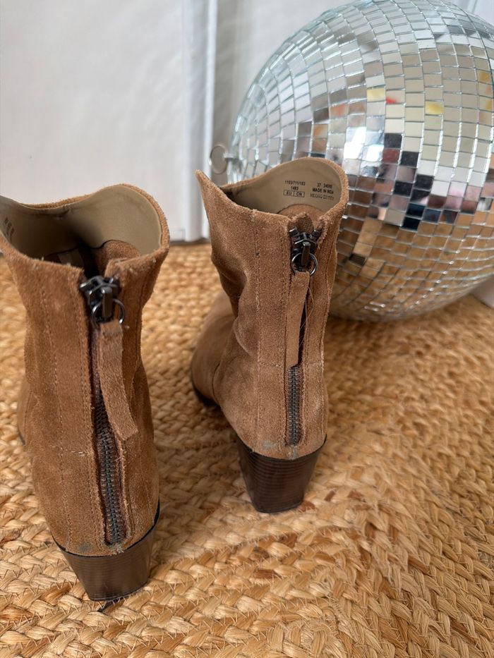 bottines talon daim zara - photo numéro 4