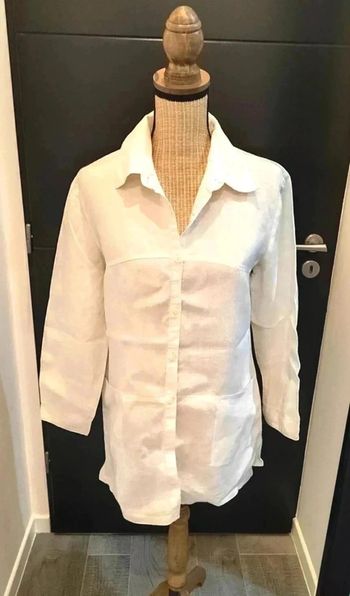 10 € Chemise ramie uni taille 3 vintage