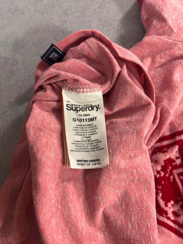 T-Shirt Superdry Rose et rouge Taille M - photo numéro 8