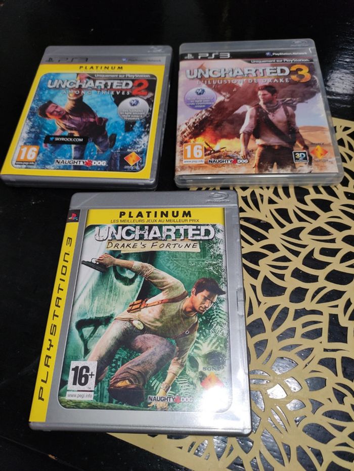 Lot de 3 jeux Playstation 3 Uncharted