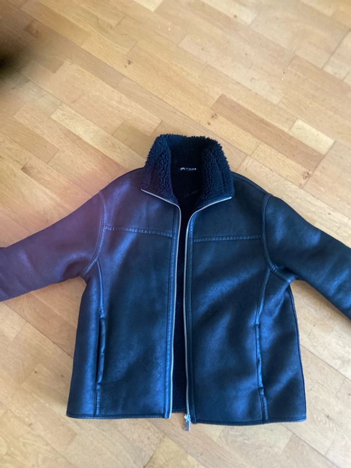 Veste Zara effet peau retournée