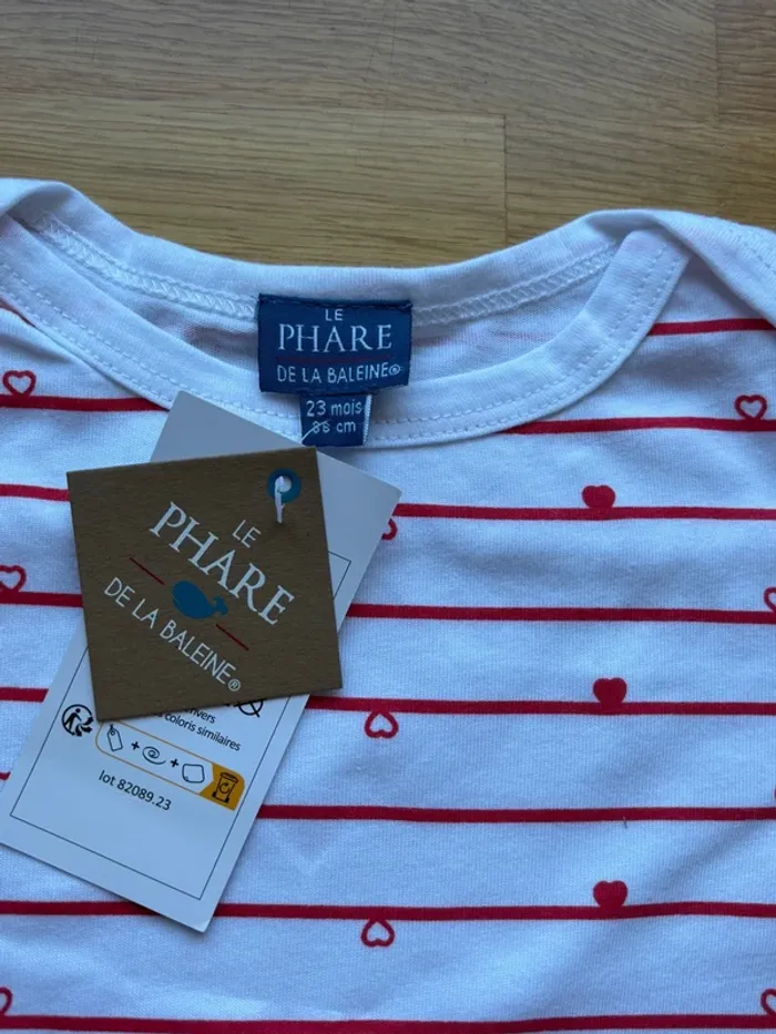 T-shirt MC le phare de la baleine 24 mois fille neuf - photo numéro 2