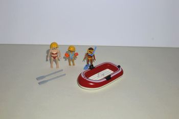 Personnages Playmobil thème "sortie en canoë"