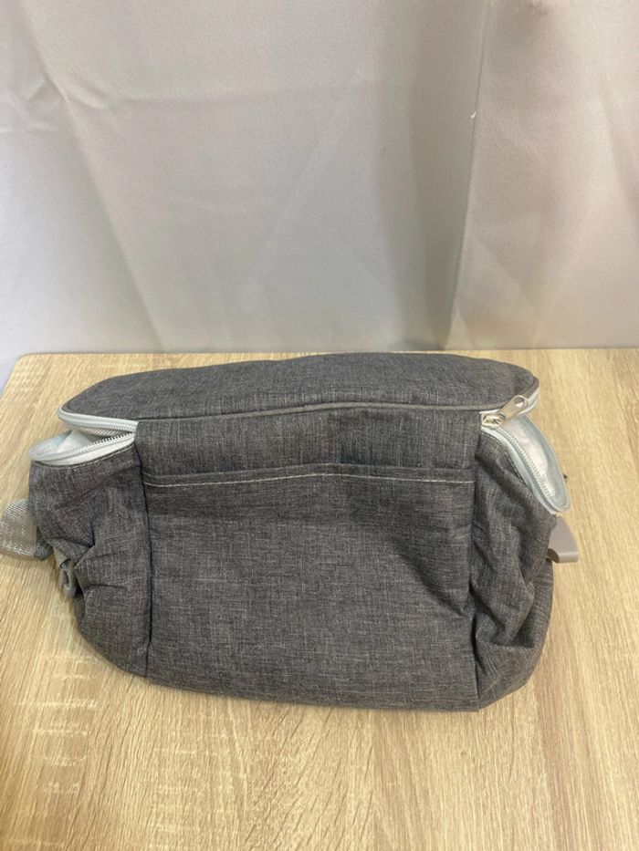 Sac de change bébé/enfants gris adapté à la poussette 31x15x20 cm imperméable neuf - n62j - photo numéro 4