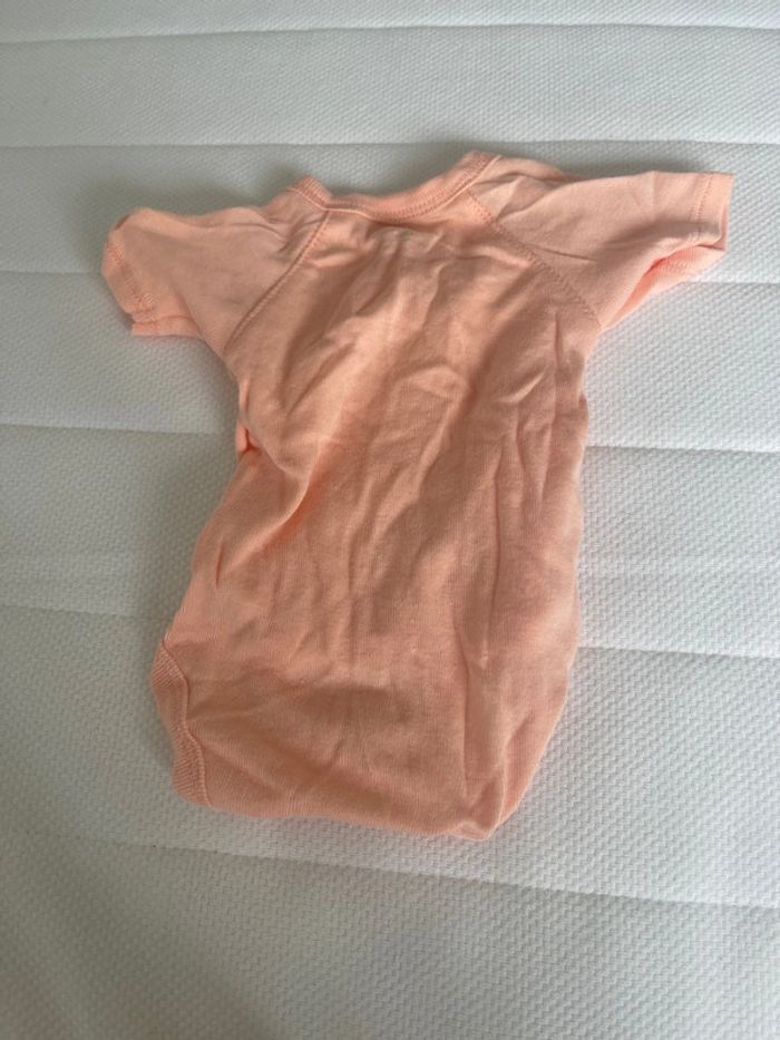 Body à manches courtes taille naissance couleur abricots Kiabi - photo numéro 2